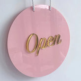 Acrylic Business Sign | Open Closed Sign – Double-Sided Hanging Sign